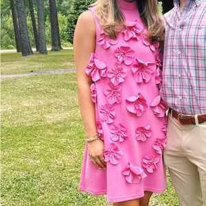 Pink Floral Sleeveless Dress